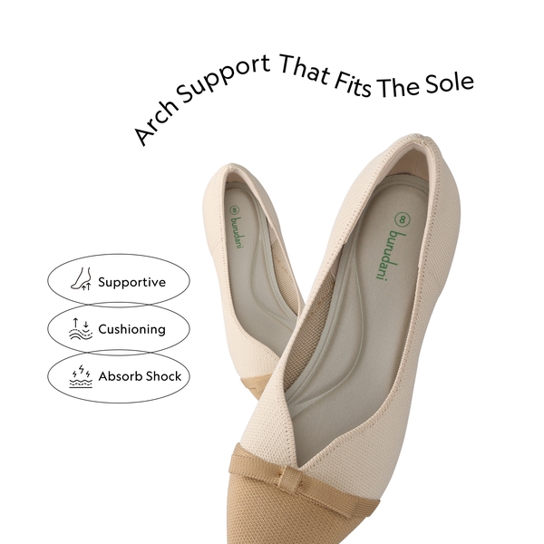 Comfortable Dressy Bow Pumps - APRICOT-BEIGE - 6